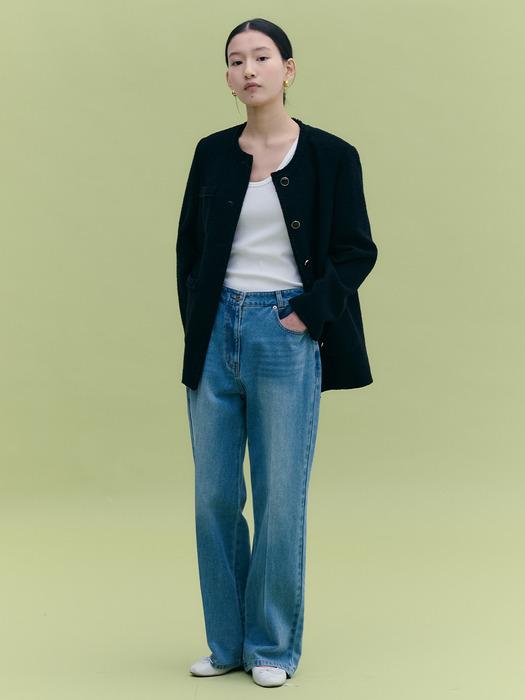 Wide Fit Denim Pants_2color