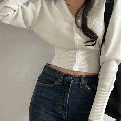 [주문폭주 / 니트가디건] 허리가 얇아보이는 허리밴딩 몸매보정 가을 긴팔 키싱 가디건