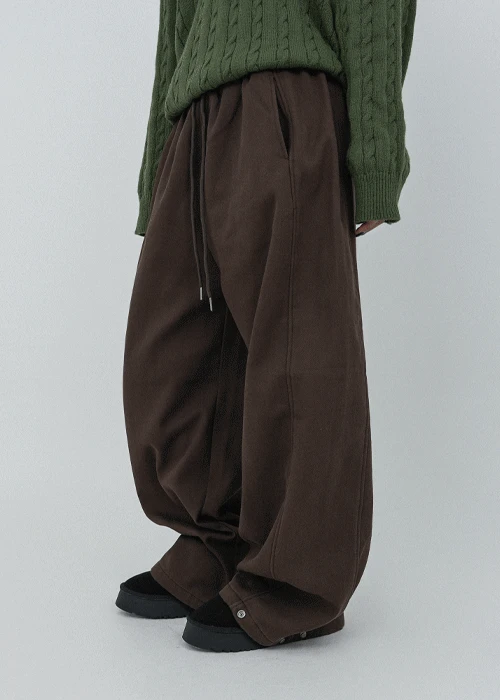 [기모/unisex/롱&숏버전] 와이드스냅팬츠