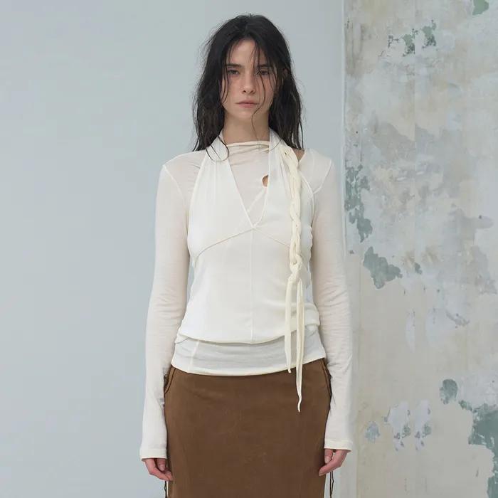 Velour Halter-neck Top