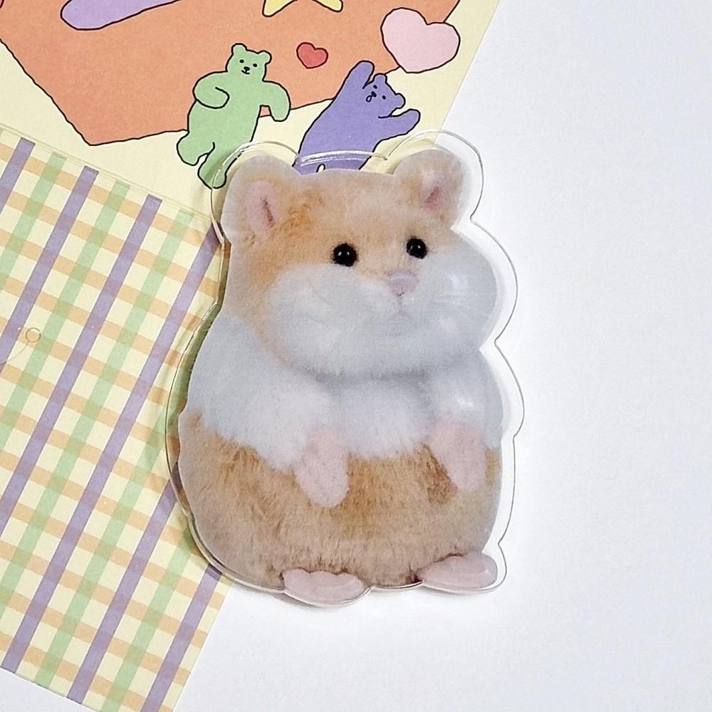 햄토리 투명 아크릴 그립톡 햄스터 애니멀 동물 귀여운 스마트폰 거치대