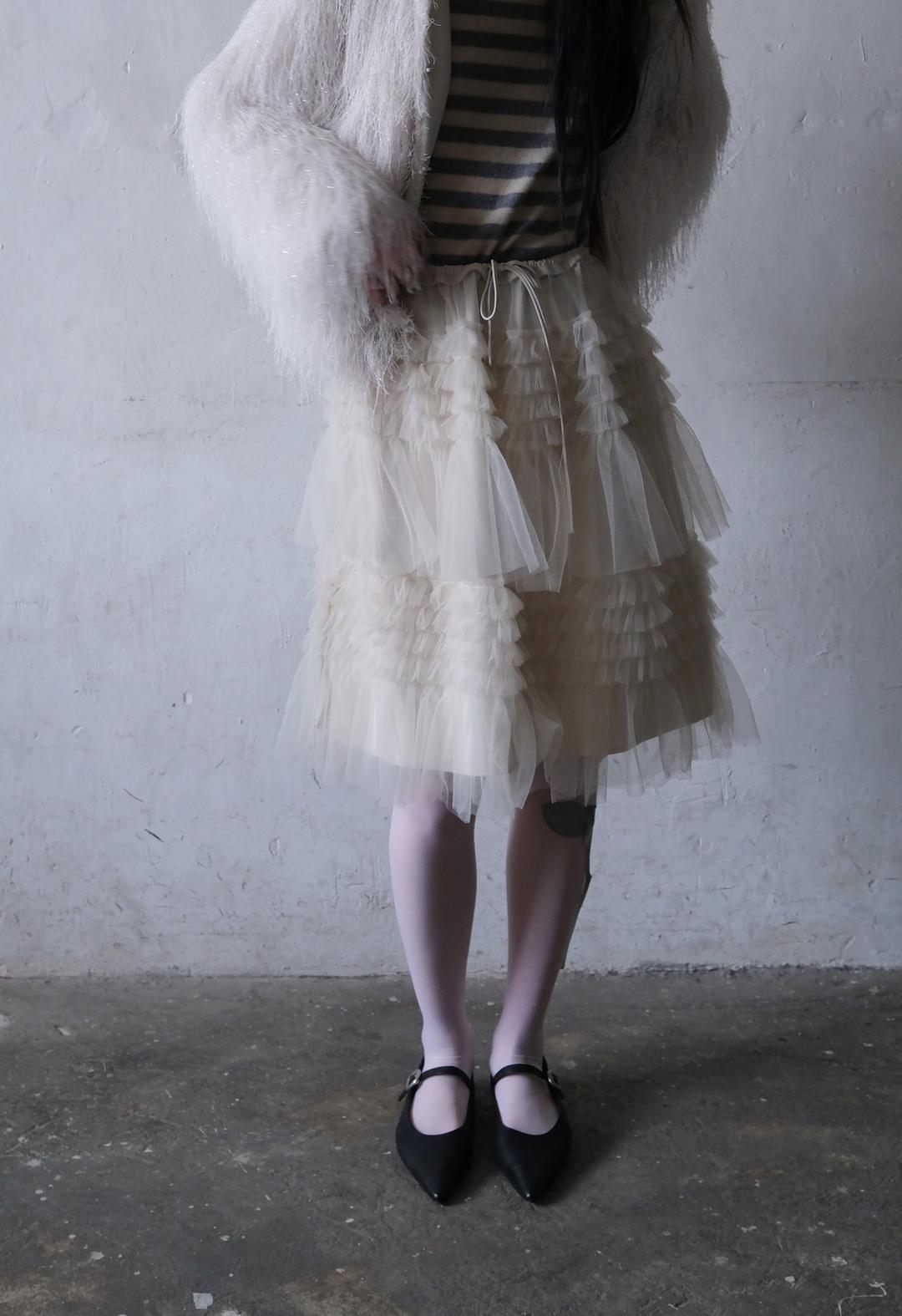 Tulle Cancan Frill Skirt, 2color