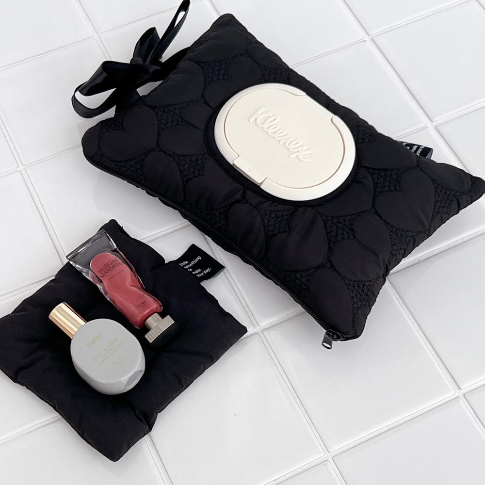 스테이828 휴대용 누빔 물티슈 케이스 가방 커버 파우치 3color