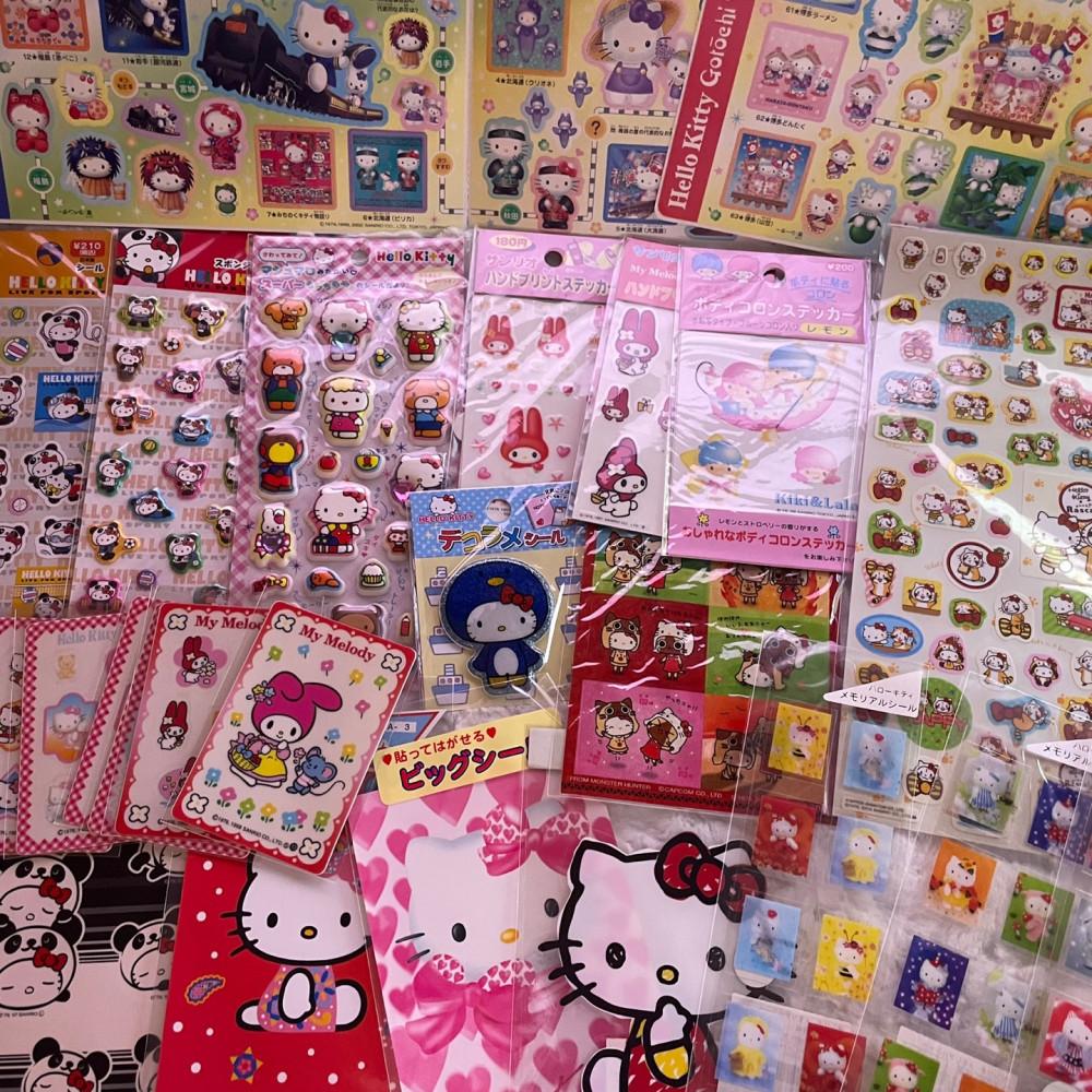 [고전문구] 헬로키티 고전스티커 대량 모음집