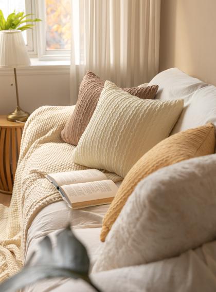 [오늘출발] 따듯한 니트 쿠션 방석 커버