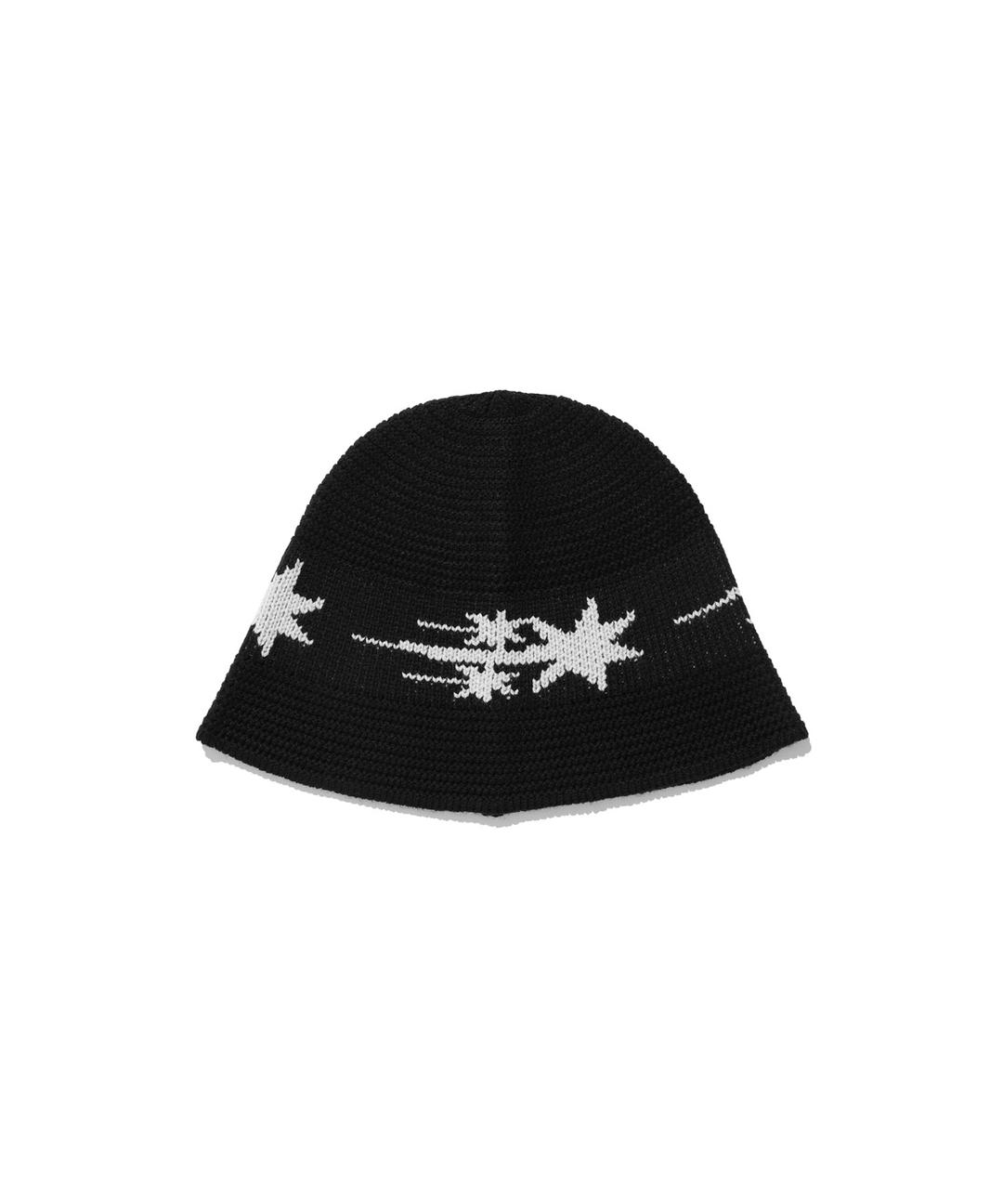 [9/22 예약발송]3STARS KNIT BUCKET HAT[BLACK]