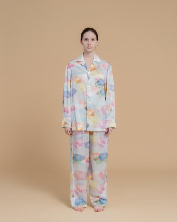 Sunburst Silk Pajamas & Pouch