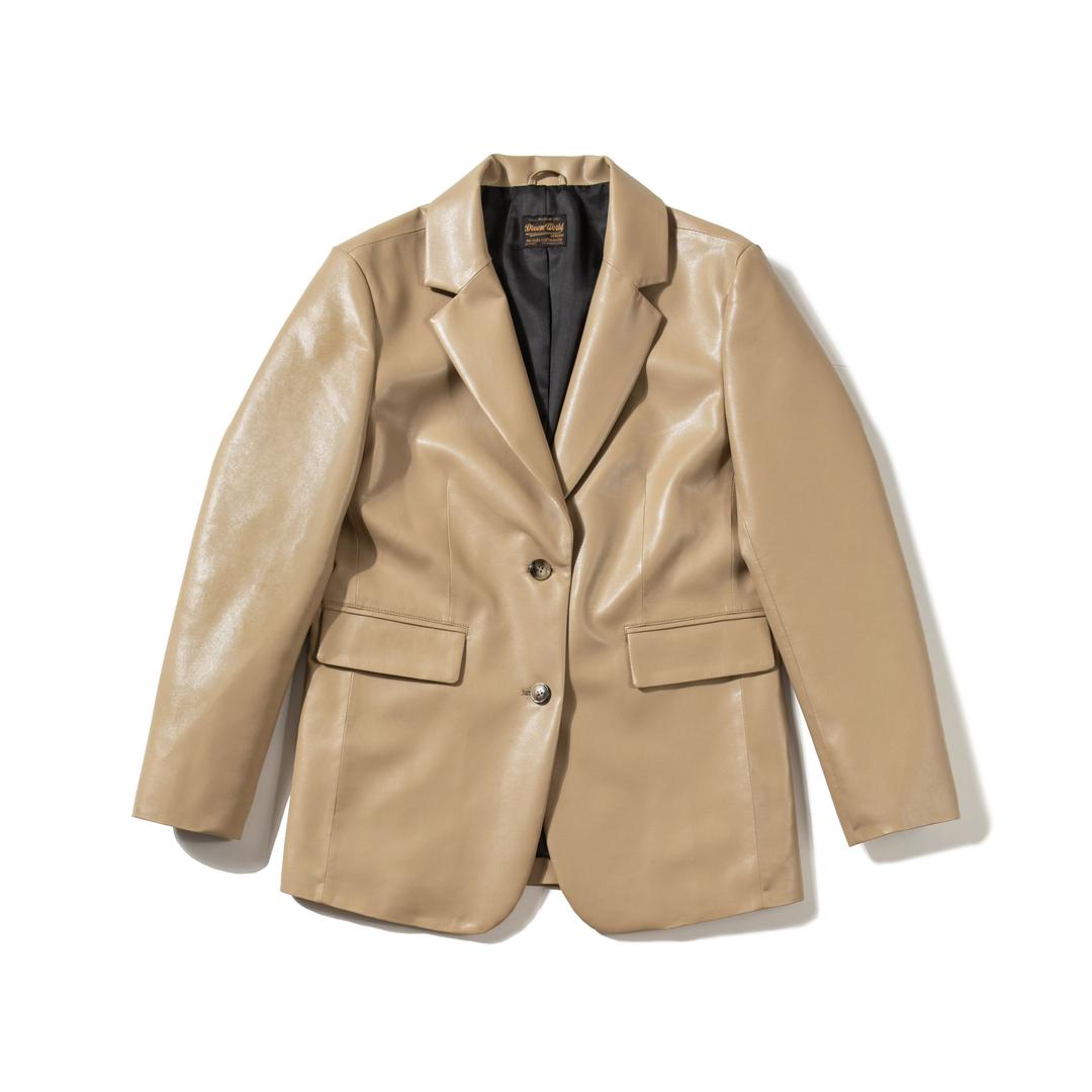 [에코레더] 블레이저 자켓 베이지_016