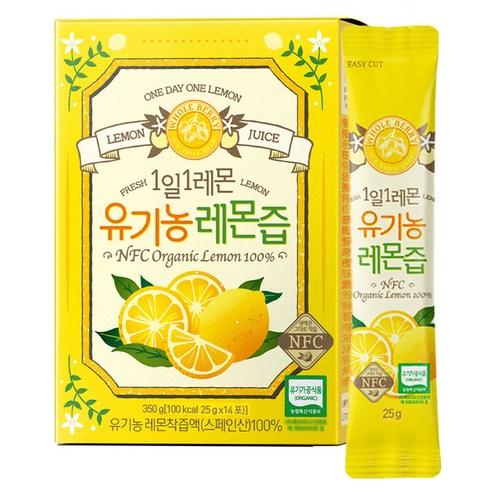 홀베리 1일1레몬 유기농 레몬즙 14p, 350g, 1개 - 전통건강식품 | 쿠팡
