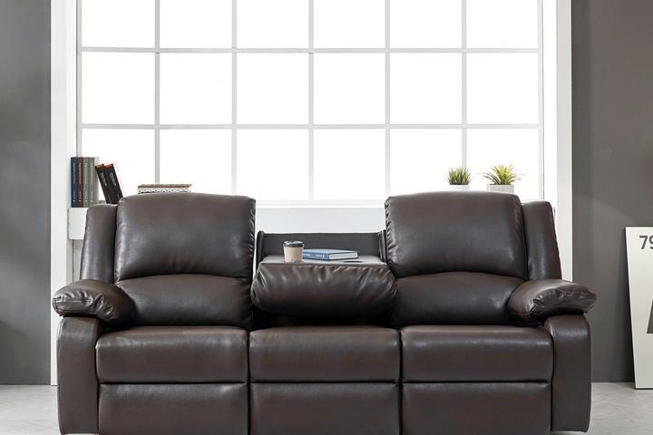 [예약판매] 7108 3인용 홈바형 전동 리클라이너 소파