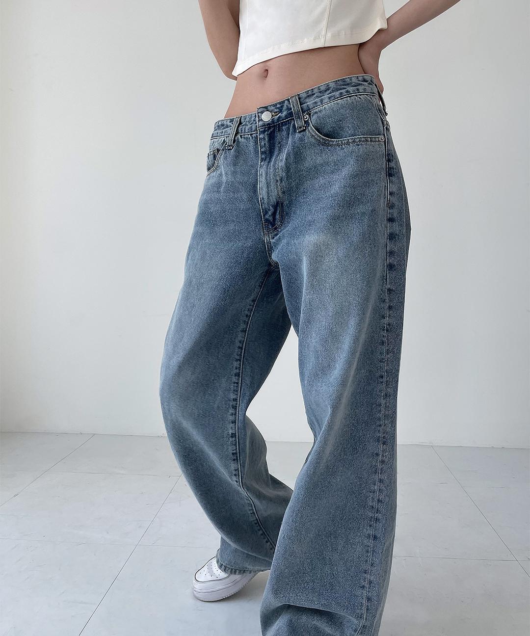 [부분당일발송/연청M] 딘 로우웨스트 데님 팬츠