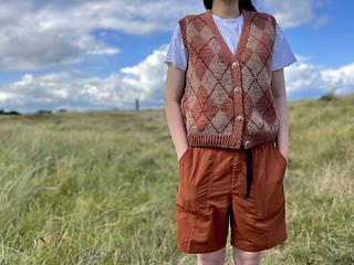 Argyle Pluviae Vest pattern by Bana Kavanagh
