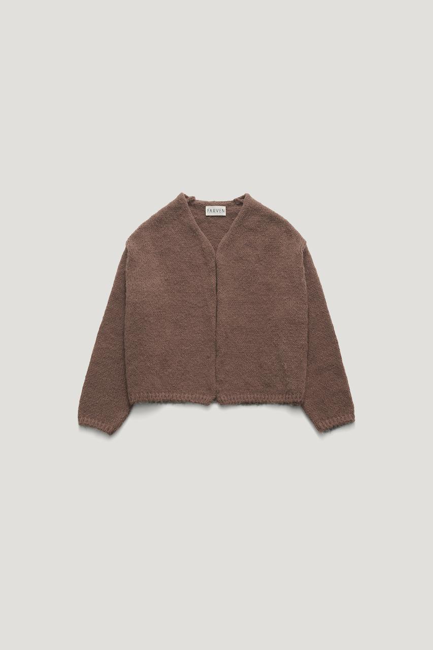 STRAW RECYCLE POLYESTER CARDIGAN _KHAKI BROWN / ₩145,000