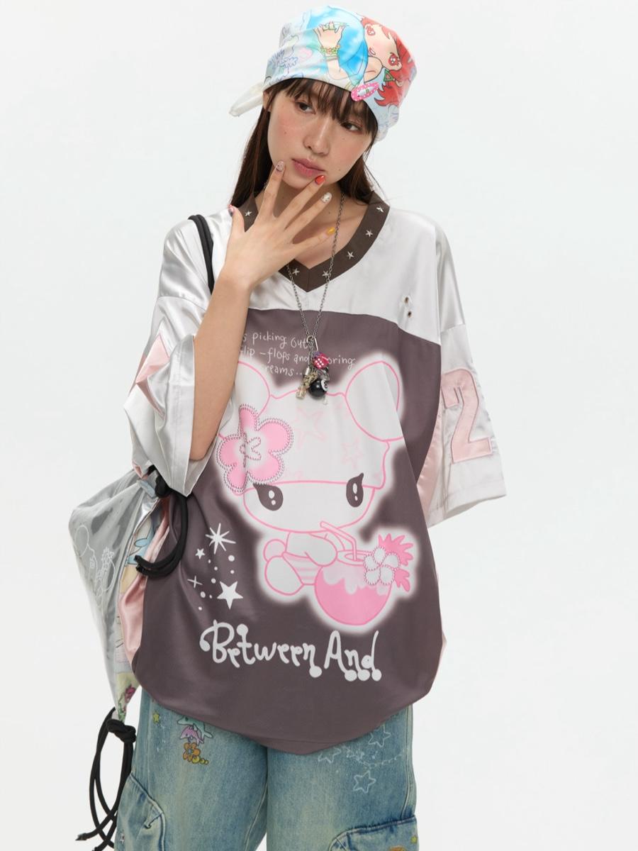 BETWEENAND X SUNONEBIRD Silver Stitch Jersey T-shirt