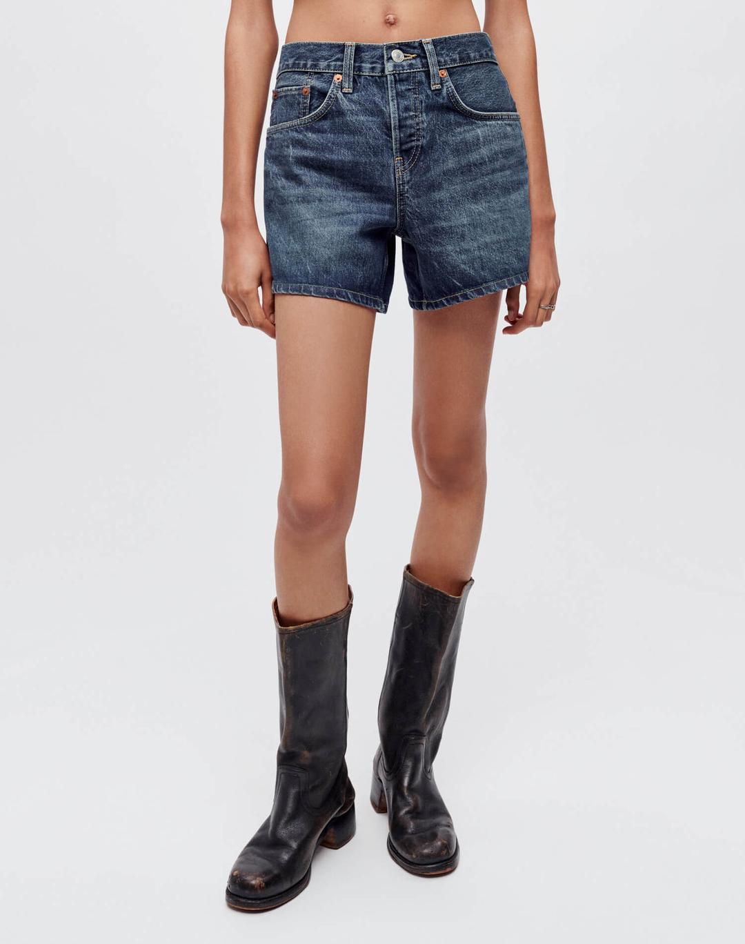 Mid Rise Boy Short - Whiskey Indigo - Whiskey Indigo / 23