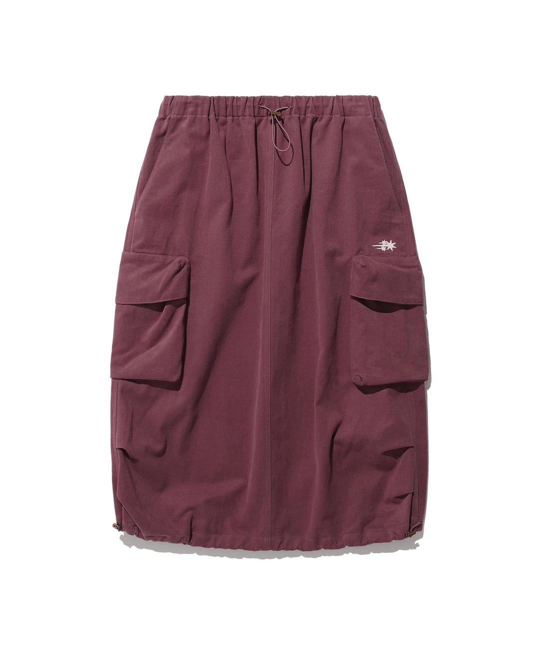 COTTON MIDI SKIRT[BRICK]