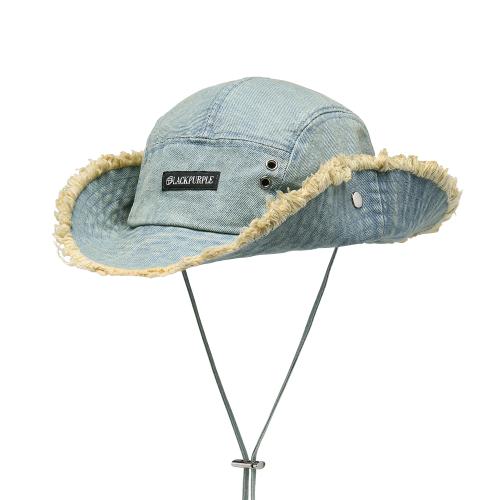 웨스턴 데님 프린지 햇 Western Denim Fringe Hat_DENIM