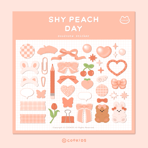 [굿노트스티커] 샤이피치데이 스티커