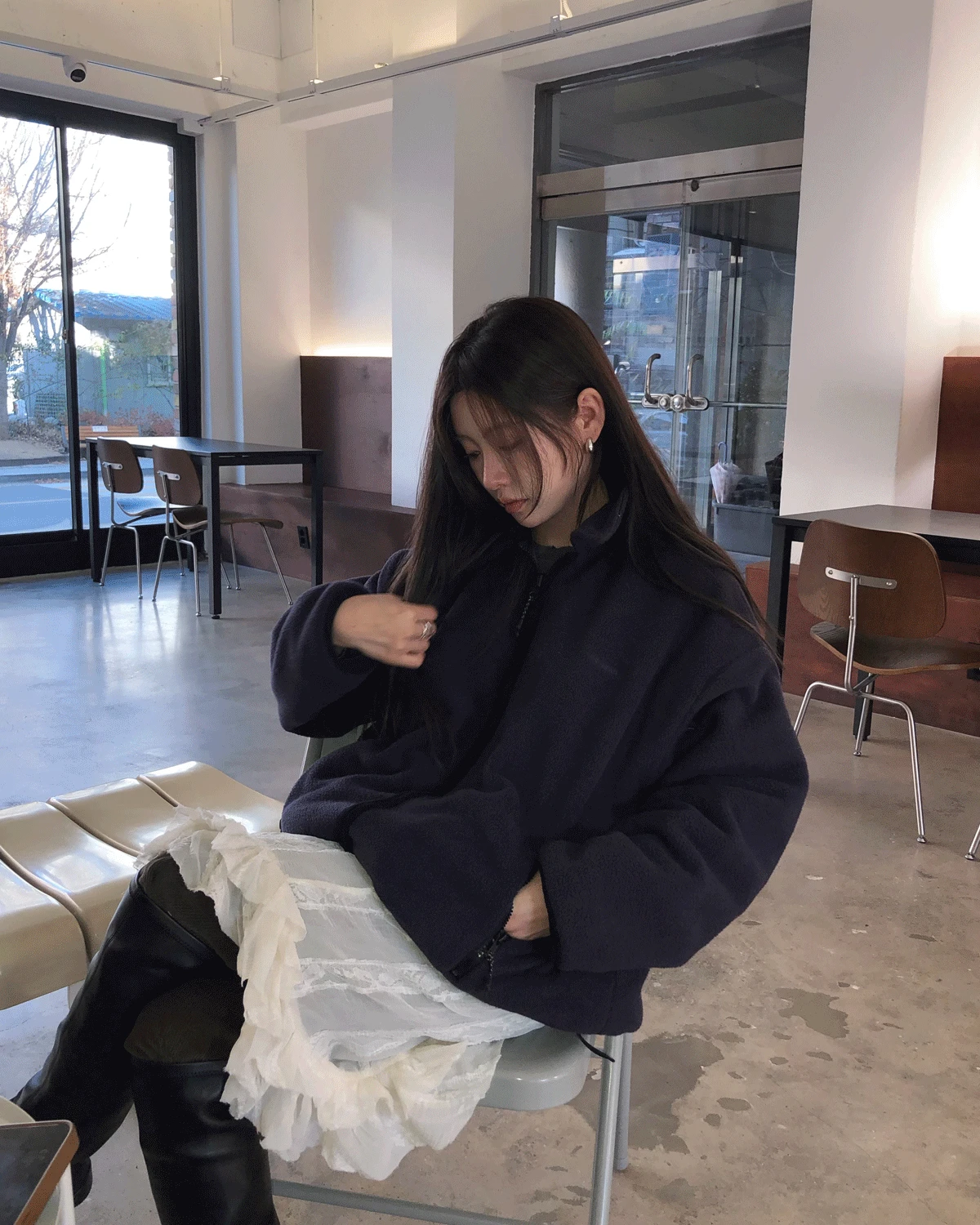 25FW H Q*MK PICK! 꼭 사템*) FLEECE COLLAR JUMPER (4COLOR)