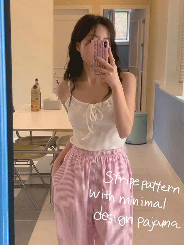 [FYR]래빗 스트라이프 파자마 홈웨어 잠옷 바지 팬츠(3color)