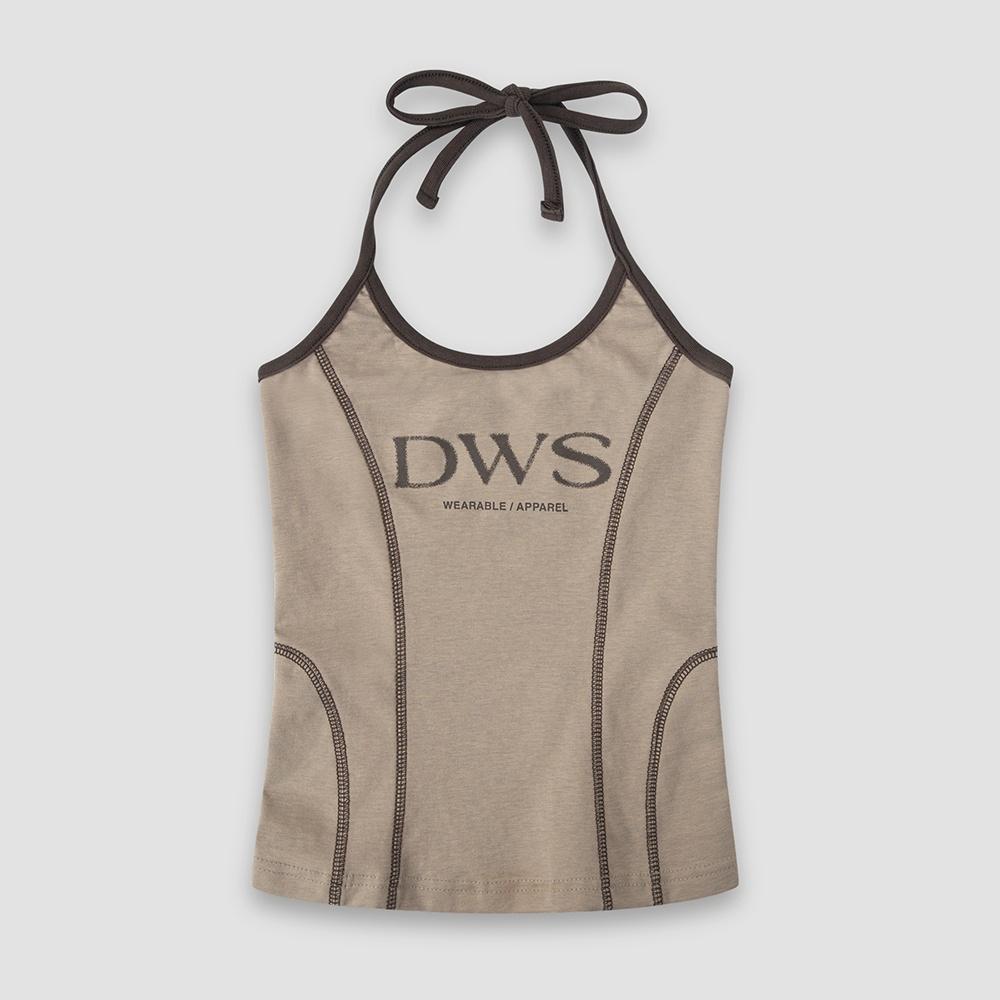 디비전 홀터넥 슬리브리스(모카)