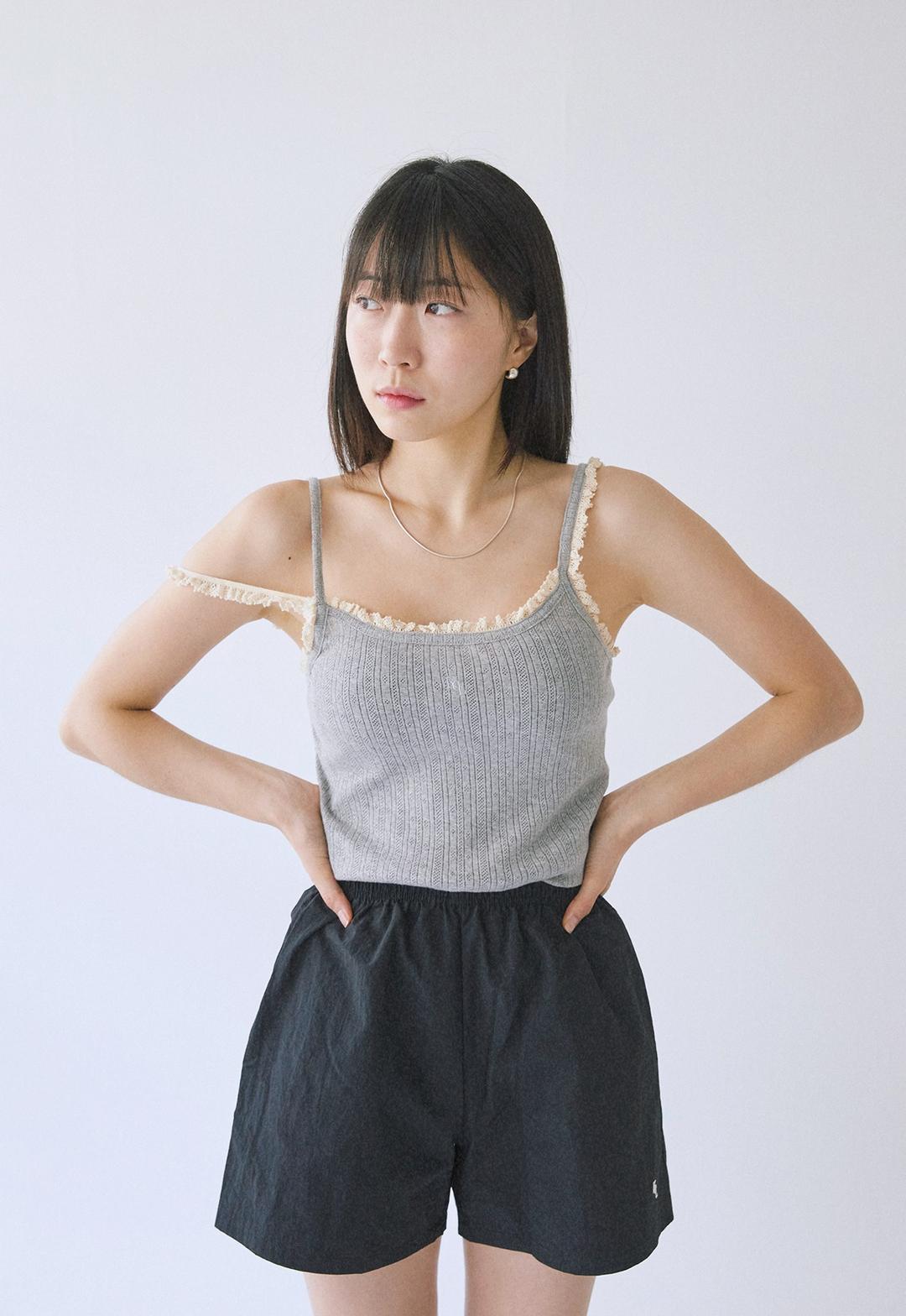 Frill Lace Sleeveless Top