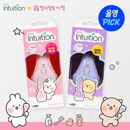 [올영픽] 쉬크 인튜이션 토끼찡 곰돌찡 에디션 제모기 2종 택 1 (기+날1입)