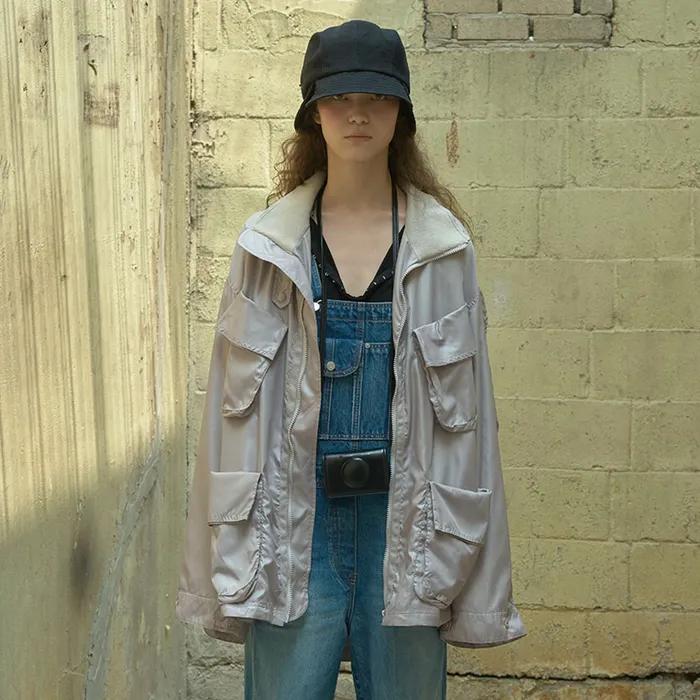 CARGO POCKET WIND JACKET (GRAY)