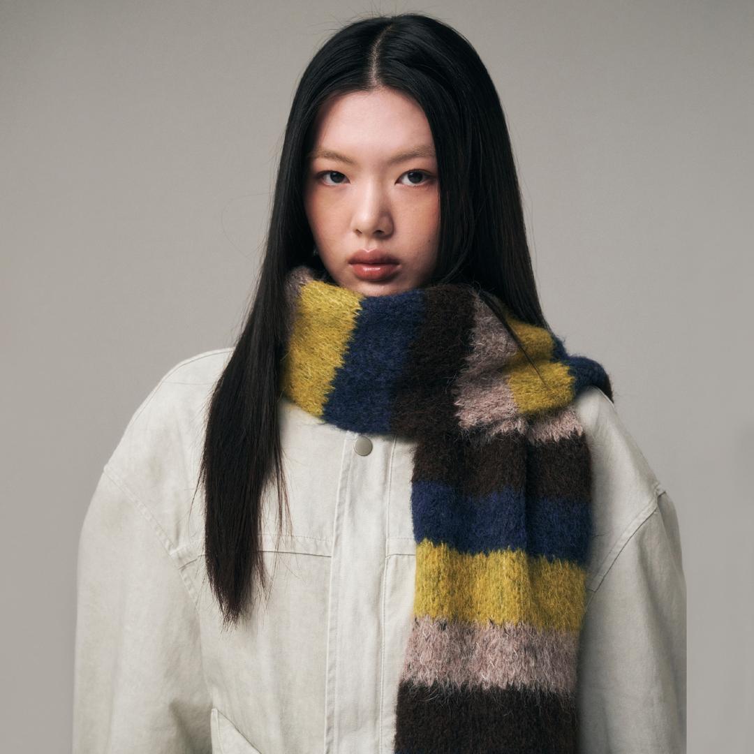 Mixed Color Stripe Muffler_ 7Color