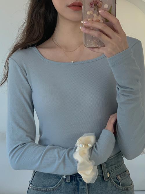 SOFT BASIC SQUARE SLIM T(IVORY, LEMON, SKYBLUE, BLACK 4COLORS!)