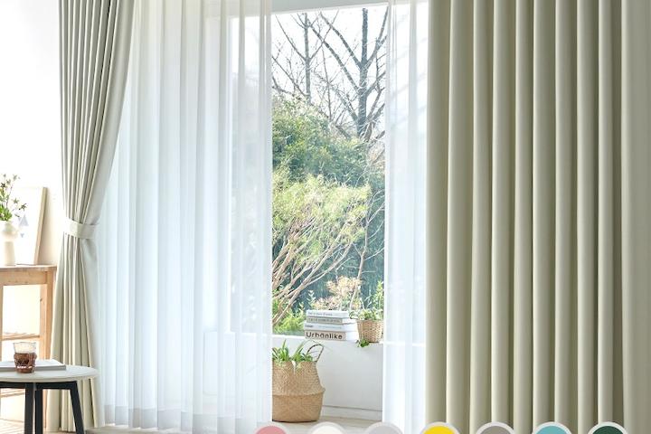 [오늘의딜][맞춤]브라우니 린넨 암막커튼 핀형/아일렛형/형상기억 33색상