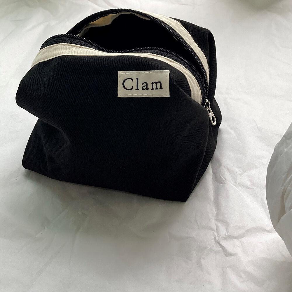 Clam round pouch _ Black