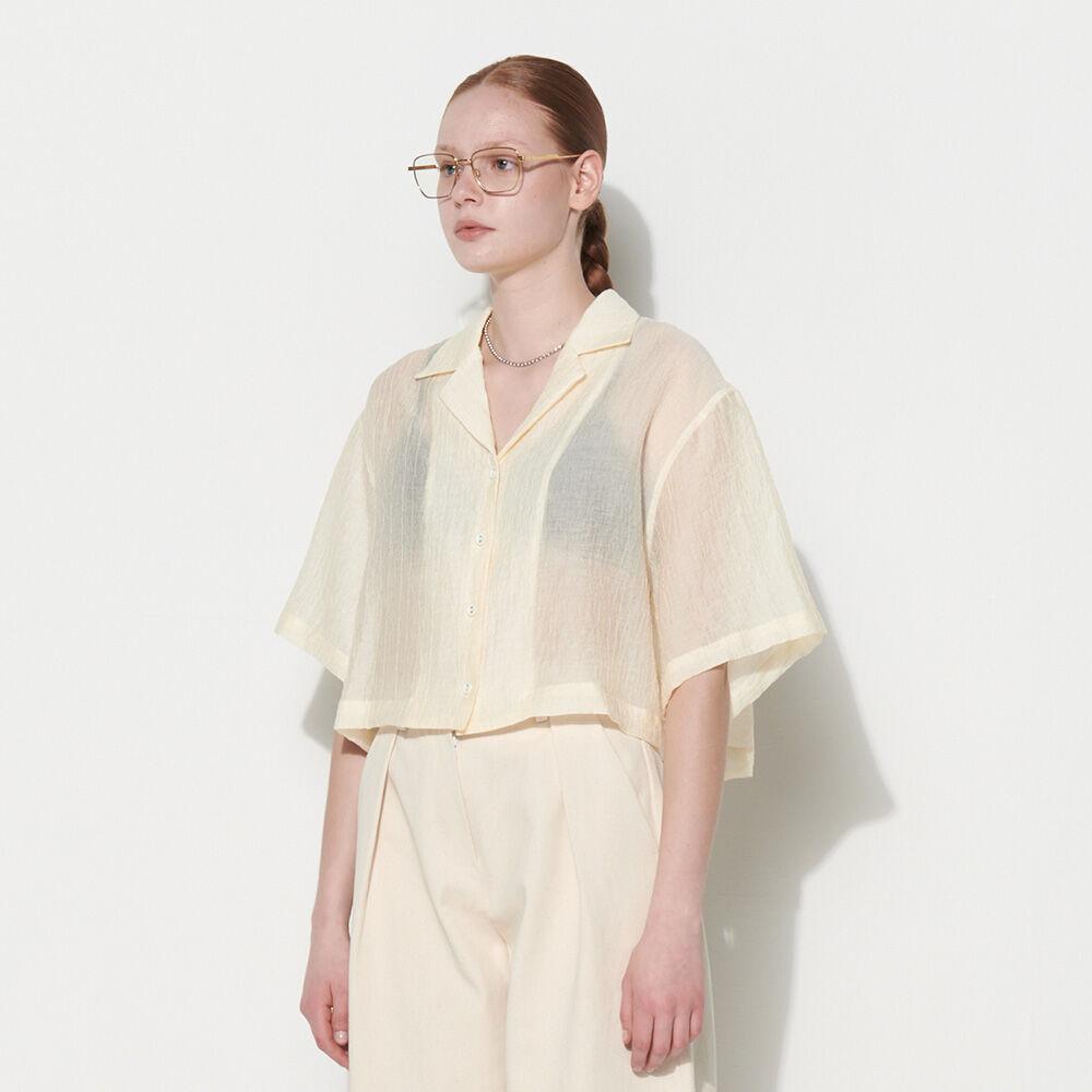 CROP HALF SLEEVE SHIRT