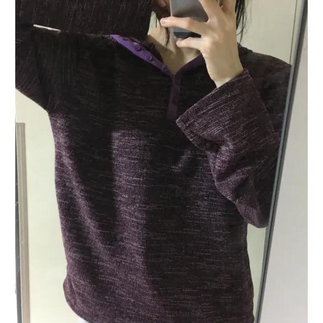 [3color/국내생산] 핀버튼 후드 티셔츠