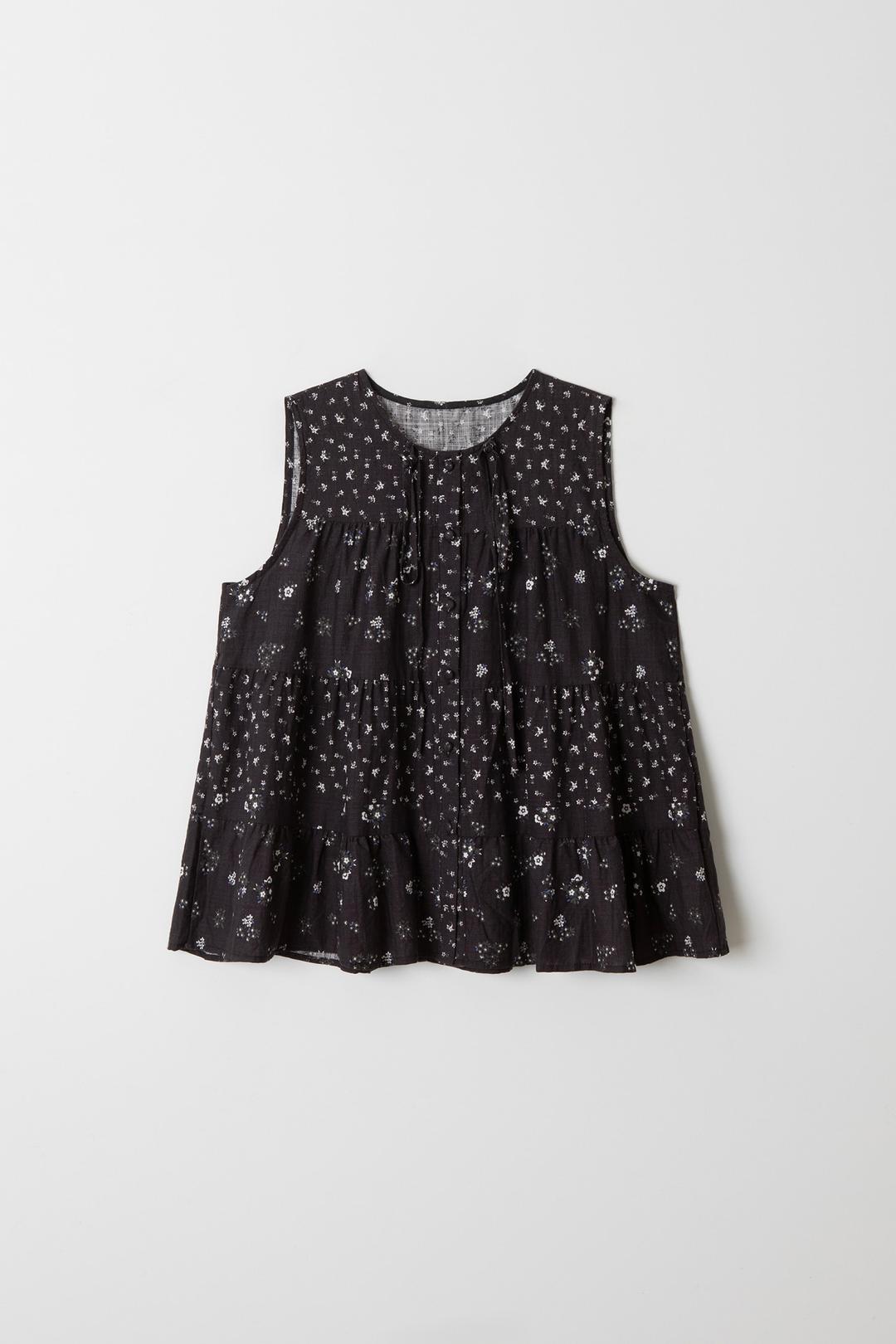 LCFHGBL04│Flower Sleeveless Blouse