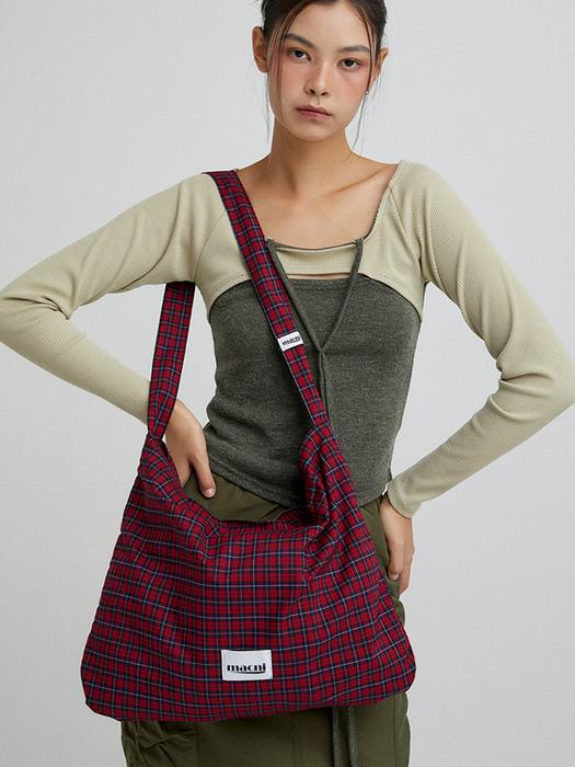 CHECKER ECO CROSS BAG_RED CHECK