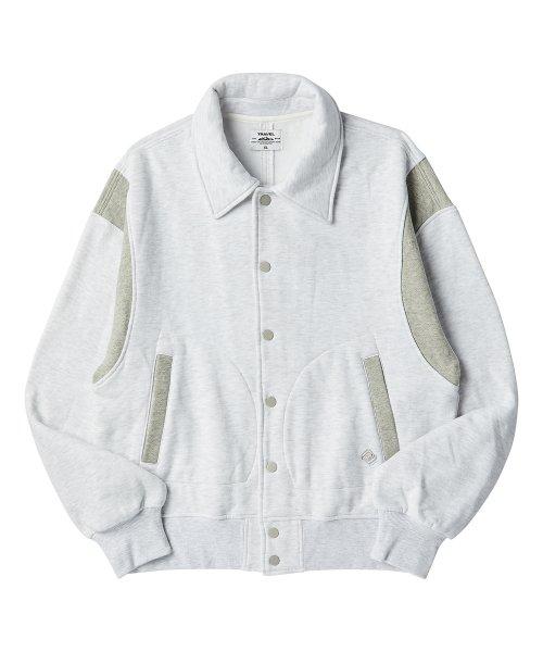 스카우트 바시티 스웨트-자켓 헤더 그레이