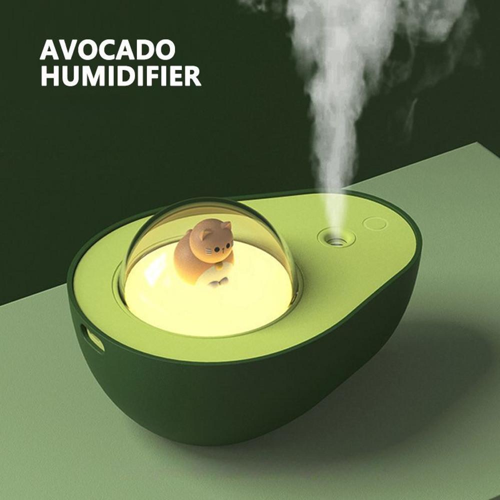 아보카도 무드등가습기 미니 소형 LED무드등 가습기 무선 탁상용