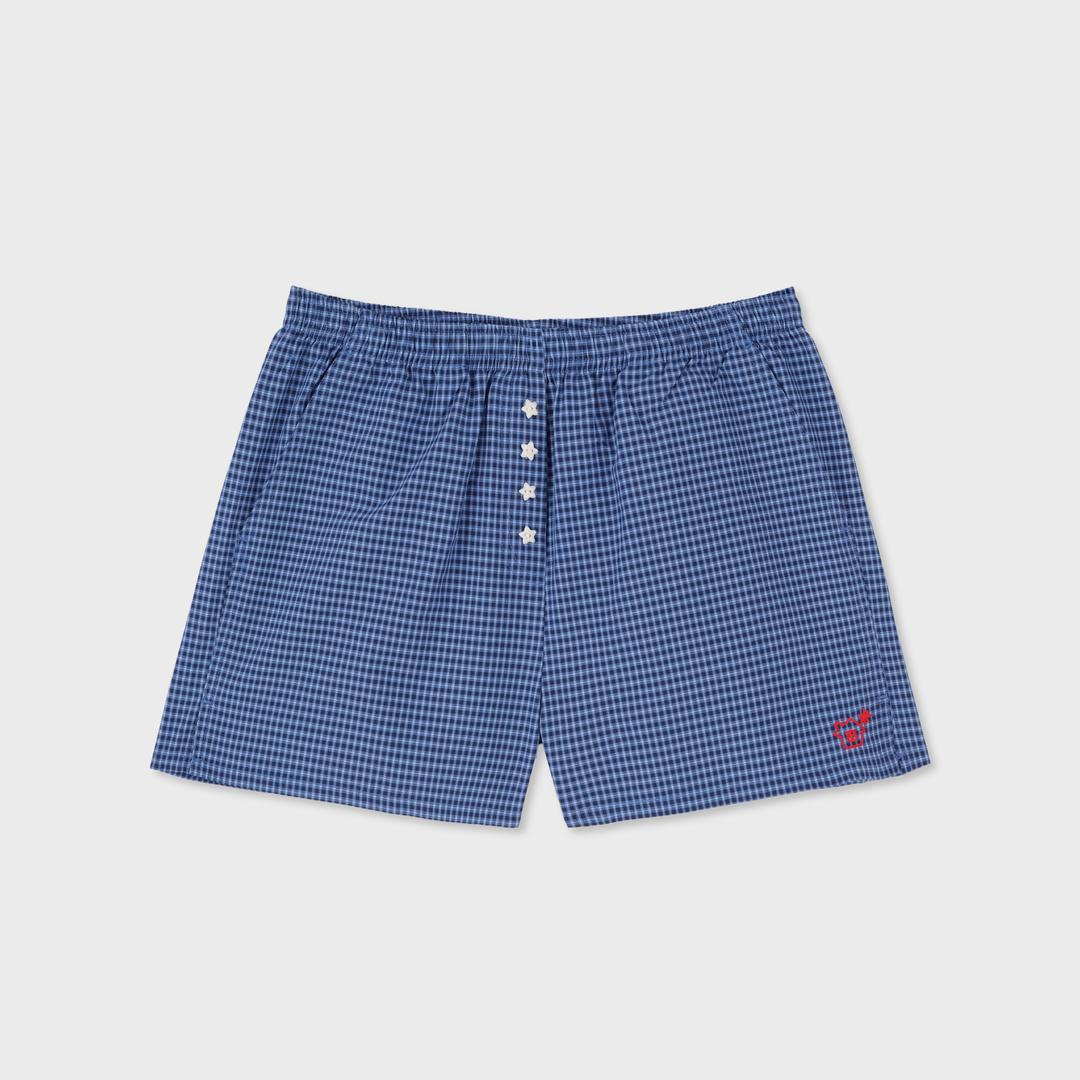 HBT Check Star Shorts (NAVY)