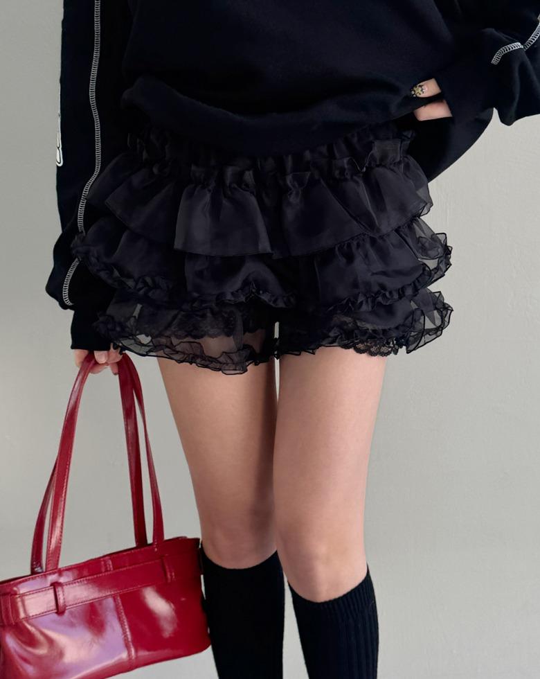 델로 프릴 스커트 팬츠