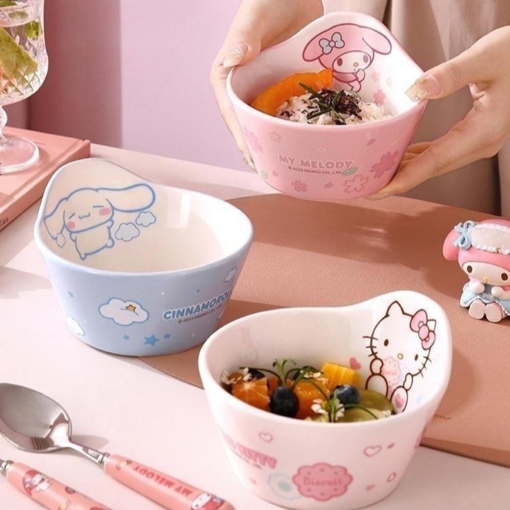 산리오 도자기 밥그릇 귀여운 캐릭터 시나모롤 마이멜로디 키티 어린이 밥공기