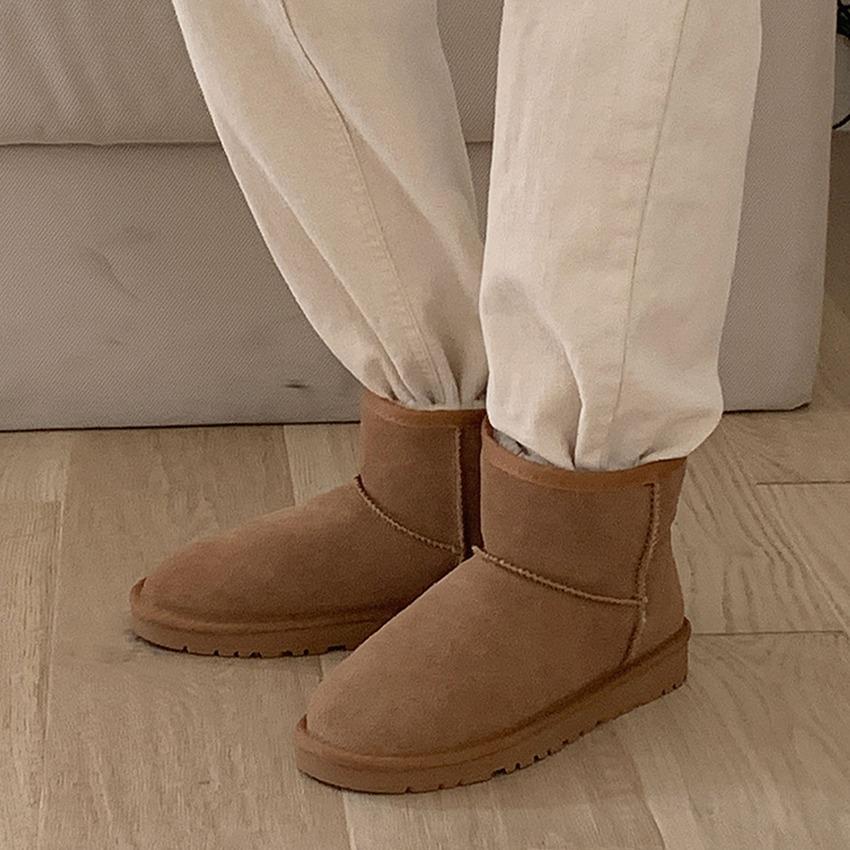 곰블리 🤎당일발송/주문폭주🤎 소가죽 양 털 숏 미들 퍼 어그 부츠 (3cm) (엔조/미들/앵클/노르딕)