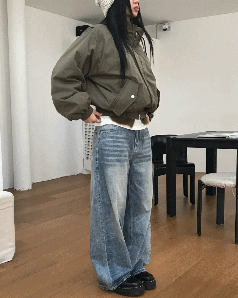 [MD PICK!] BRUSH WIDE DENIM PT