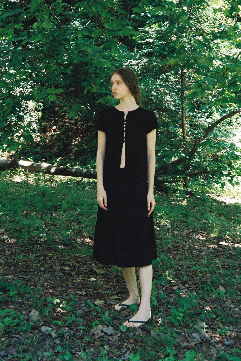 Betty Half Cardigan (black)