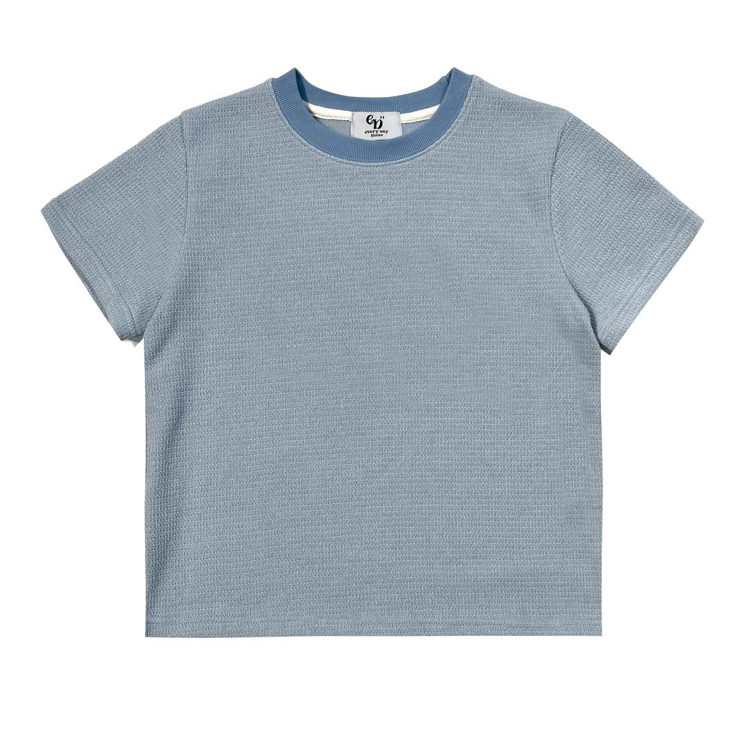 Soft Waffle Crop Half Knit - DB