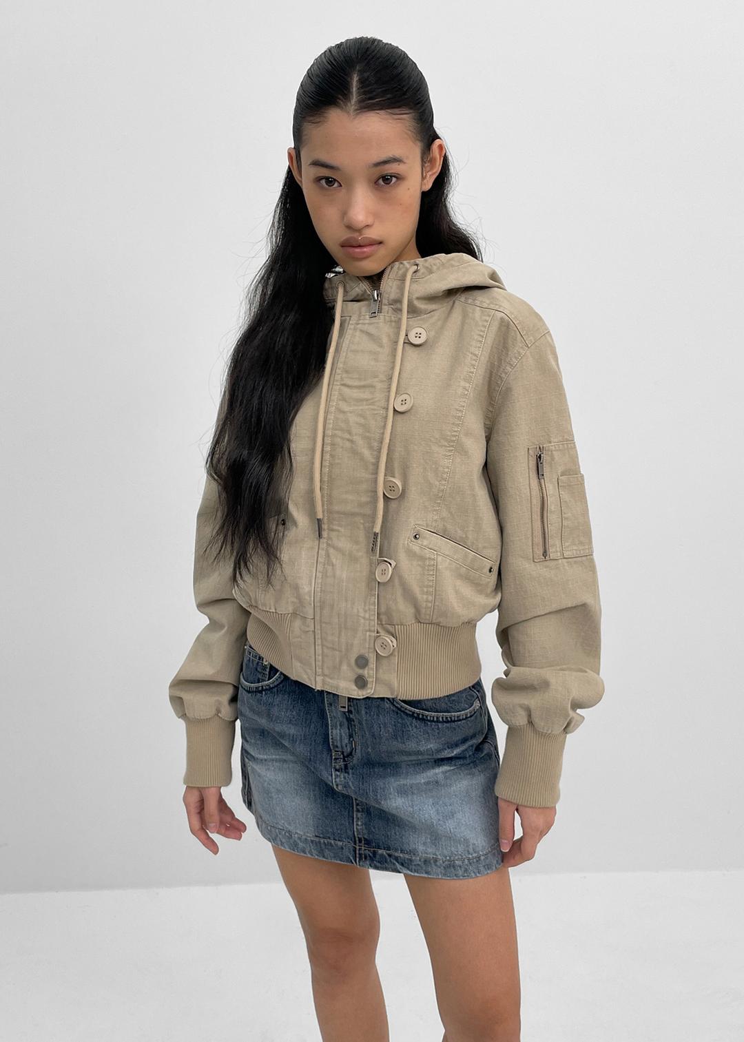 블랙업 [💚봄신상/MADE] 젠쥬 코튼 워싱 후드점퍼