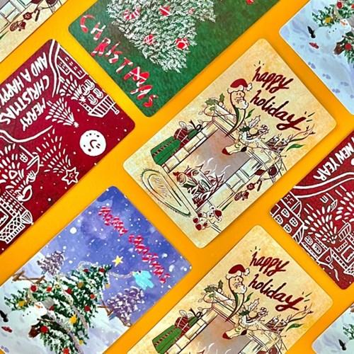 디원 크리스마스 빈티지 미니 메세지 카드 팩 (LXM-01)
