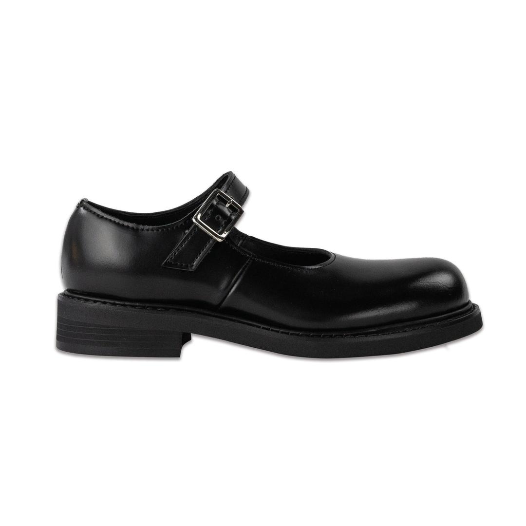 Leather Goodyear Mary Jane Shoes Black