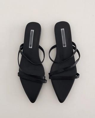 stiletto strap mules