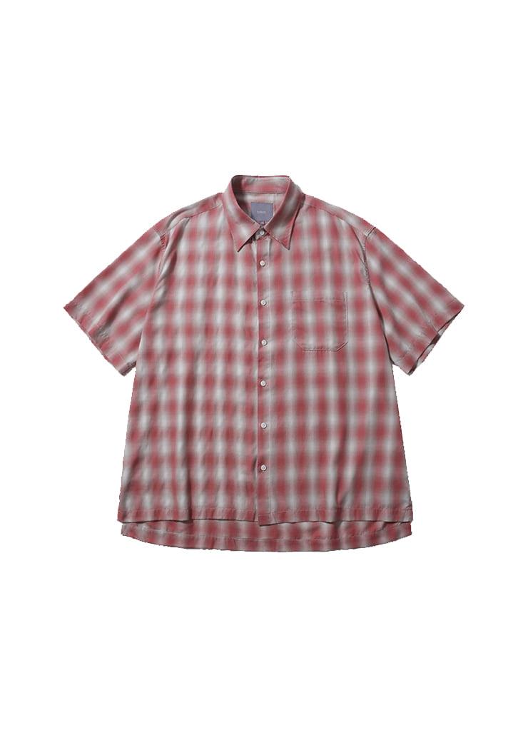 ELNIDO HALF SLEEVE CHECK SHIRT (PINK OMBRE CHECK)